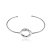 Bracelete liso banho em rodio branco - Imagem 1
