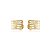 Brinco piercing fake de zirconia banho em ouro 18k - Imagem 1