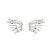 Brinco piercing fake de zirconia banho em rodio branco - Imagem 1