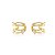 Brinco piercing fake de zirconia banho em ouro 18k - Imagem 1