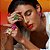 Conjunto de brinco e anel esmaltado banho em ouro 18k - Imagem 2