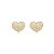 Conjunto de brinco e anel com zirconia banho em ouro 18k - Imagem 2