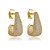 Brinco de argola de zirconia banho em ouro 18k - Imagem 1