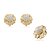 Conjunto de brinco e anel de perola banho em ouro 18k - Imagem 1