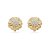 Conjunto de brinco e anel de perola banho em ouro 18k - Imagem 4