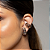 Brinco piercing fake banho em rodio branco - Imagem 2