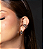 Brinco piercing fake banho em rodio branco - Imagem 3