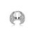Brinco piercing fake banho em rodio branco - Imagem 1