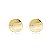 Brinco de base liso banho em ouro 18k - Imagem 1