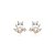 Brinco de base dourado com zirconia banho em ouro 18k - Imagem 1