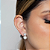 Brinco de perola com zirconia banho em ouro 18k - Imagem 2