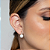 Brinco de perola com zirconia banho em ouro 18k - Imagem 2