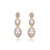 Brinco dourado com zirconia banho em ouro 18k - Imagem 1