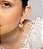 Brinco de argola dourado com zirconia banho em ouro 18k - Imagem 3