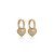 Brinco de argola dourado com zirconia banho em ouro 18k - Imagem 1