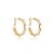 Brinco de argola dourado liso banho em ouro 18k - Imagem 1