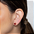 Brinco de base com zirconia banho em ouro 18k - Imagem 2