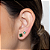 Brinco de base com zirconia banho em ouro 18k - Imagem 2