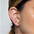 Brinco de base com zirconia banho em rodio branco - Imagem 2