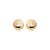 Brinco de base dourado liso banho em ouro 18k - Imagem 2