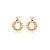 Brinco dourado detalhado banho em ouro 18k - Imagem 1