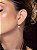 Brinco de argola com zirconia banho em ouro 18k - Imagem 2