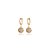 Brinco de argola com zirconia banho em ouro 18k - Imagem 1