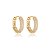 Brinco de argola com zirconia banho em ouro 18k - Imagem 1