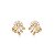 Brinco de base com zirconia banho em ouro 18k - Imagem 1