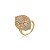 Conjunto de brinco e anel com zirconia banho em ouro 18k - Imagem 4