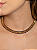 Colar de corrente lisa banho em ouro 18k e ródio branco - Imagem 1