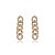 Brinco dourado com zirconia banho em ouro 18k - Imagem 1