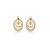 Brinco dourado com zirconia banho em ouro 18k - Imagem 1