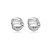 Brinco de base com zirconia cristal banho em rodio branco - Imagem 1