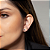 Brinco de base com zirconia topazio banho em ouro 18k - Imagem 2