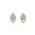 Brinco de base com zirconia topazio banho em ouro 18k - Imagem 1