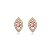 Brinco de base com zirconia pink banho em ouro 18k - Imagem 1