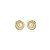Brinco de base com perola e zirconia cristal banho em ouro 18k - Imagem 1