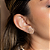 Brinco de base com perola e zirconia cristal banho em ouro 18k - Imagem 2