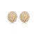 Brinco de base com perola e zirconia cristal banho em ouro 18k - Imagem 1