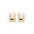 Brinco de base dourado liso banho em ouro 18k - Imagem 1