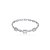 Bracelete com zirconia cristal banho em rodio branco - Imagem 1