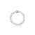 Pulseira de corrente com fecho em zirconia cristal banho em rodio branco - Imagem 1