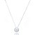 Conjunto de brinco e colar de perola com zirconia cristal banho em rodio branco - Imagem 4