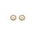 Conjunto de brinco e colar de perola com zirconia cristal banho em ouro 18k - Imagem 2