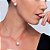 Conjunto de brinco e colar de perola com zirconia cristal banho em ouro 18k - Imagem 2