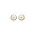 Conjunto de brinco e colar de perola com zirconia cristal banho em ouro 18k - Imagem 4