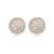 Brinco de base dourado cravejado de zirconia cristal banho em ouro 18k - Imagem 1