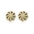 Brinco de base de flor com micro perola banho em ouro 18k - Imagem 1