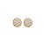 Brinco de base com zirconia cristal banho em ouro 18k - Imagem 1